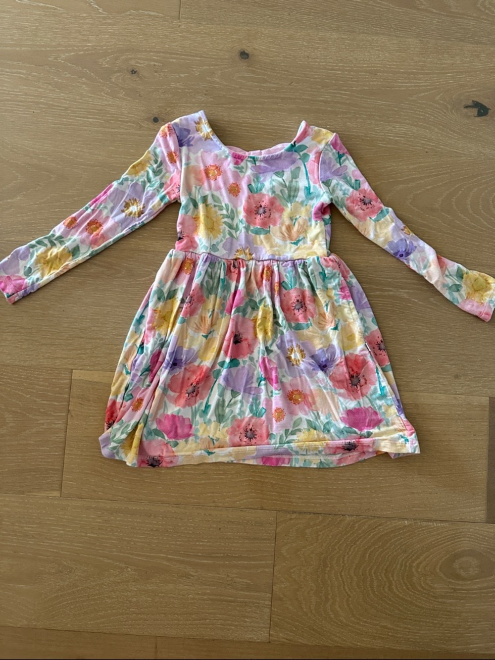 Toddler girl watercolor twirl dress